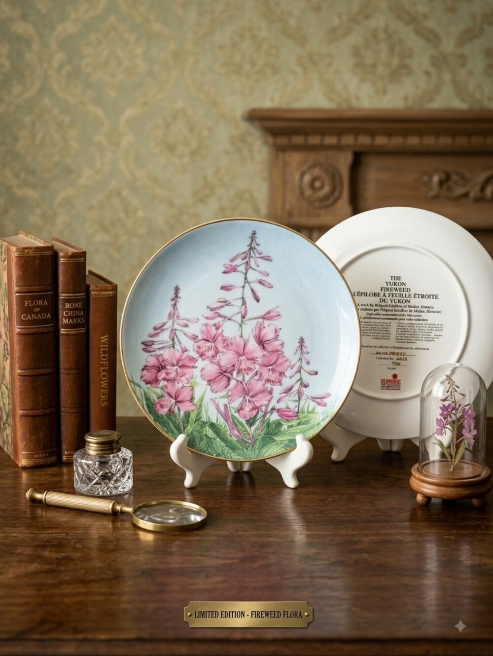 Vintage Sunrise Fine Bone China "The Yukon Fireweed" Plate by Wilgard Schiffers